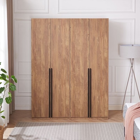 Manhattan Comfort Lee Wardrobe Closet 2.0 in Golden Brown, 2PK 2-WC002-GB